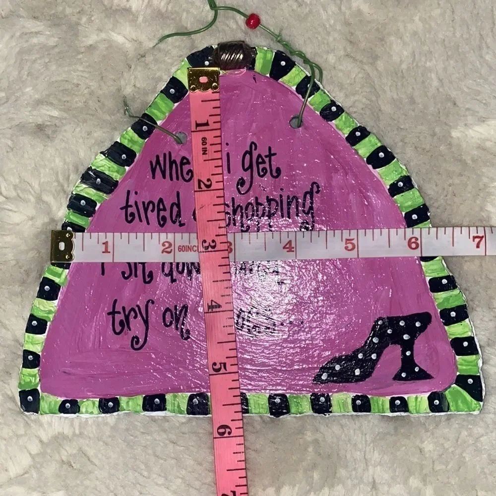 Deb Peter’s 👠Hand Painted Slate “Try on Shoes” - Picture 3 of 4